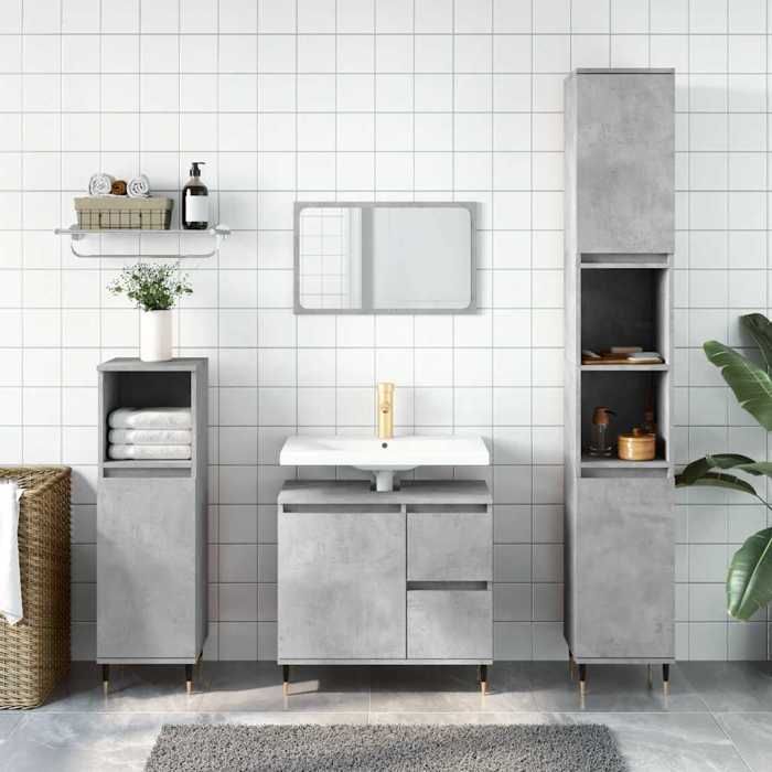 VidaXL Bathroom Cabinet Concrete Grey 65x33x60 Cm 831600