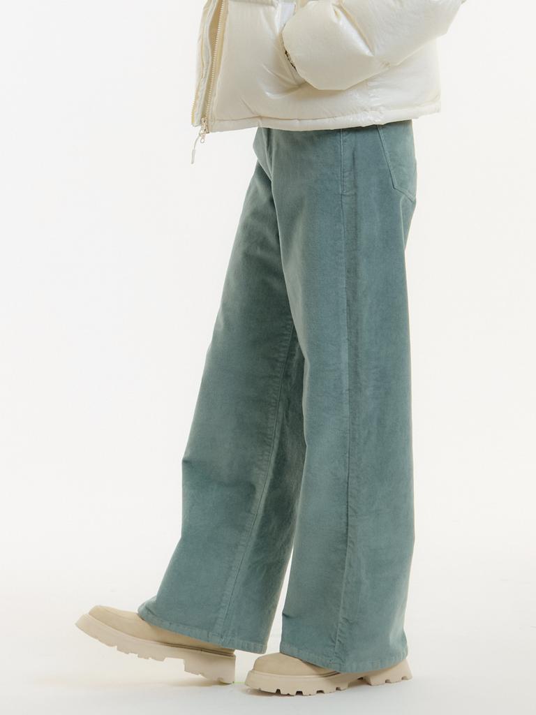 UNKNOWN PLANET Velvet Wide Pants Mint