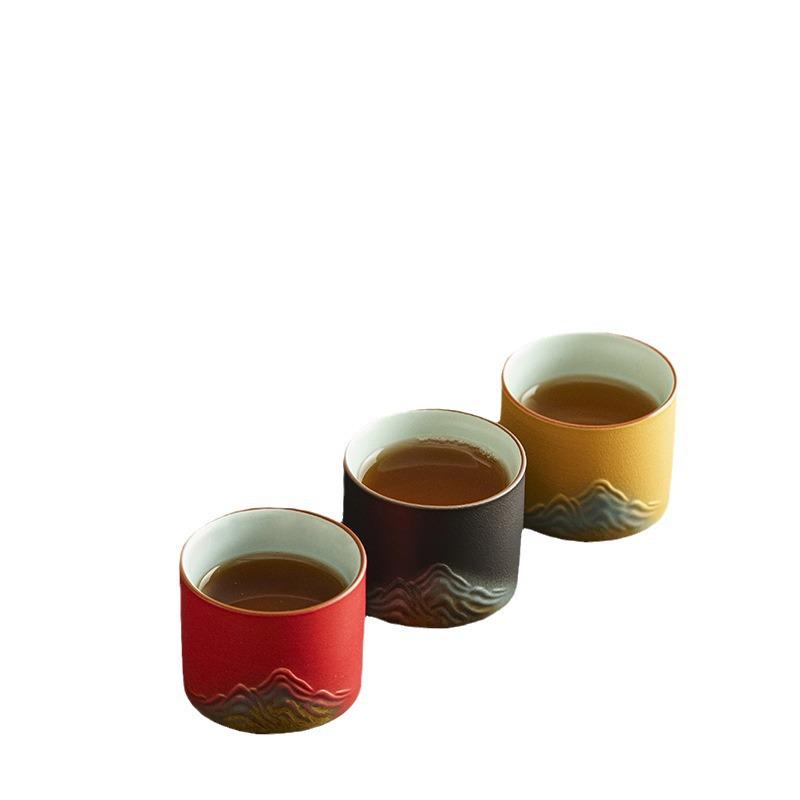 Palace Museum Ceramic Tea Set: Distant Mountains Host Cups & Thousand Miles of Rivers Gift Box