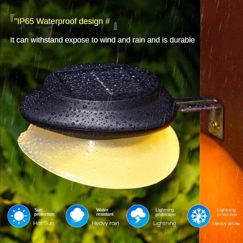 Solar LED Light, Outdoor Courtyard Home Fence Wall Lamp Motion Sensor Decoration for Patio and Garden External Sconce