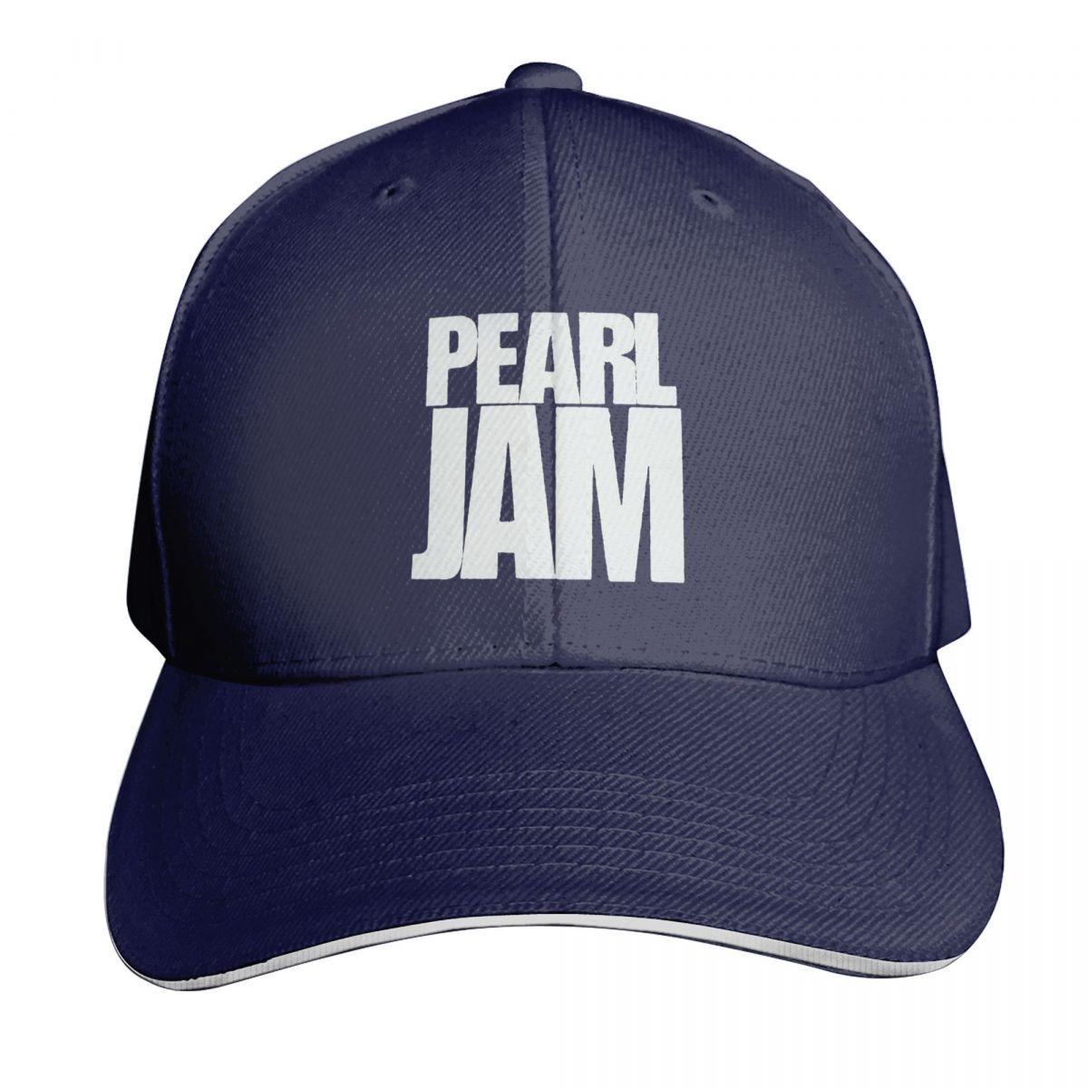 

Pearls Jams Logo American Rock Band Cap Fashion Casual Baseball Caps Adjustable Hat Hip Hop Summer Unisex Baseball Hats One Size