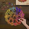 Puzzle drewniane mandala kolorów s