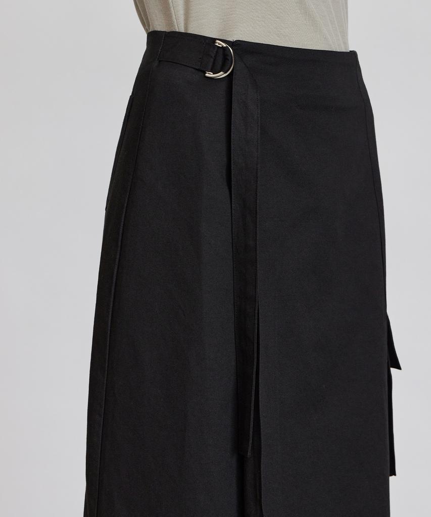 ITOV SEOUL Cargo Long Wrap Skirt Bk