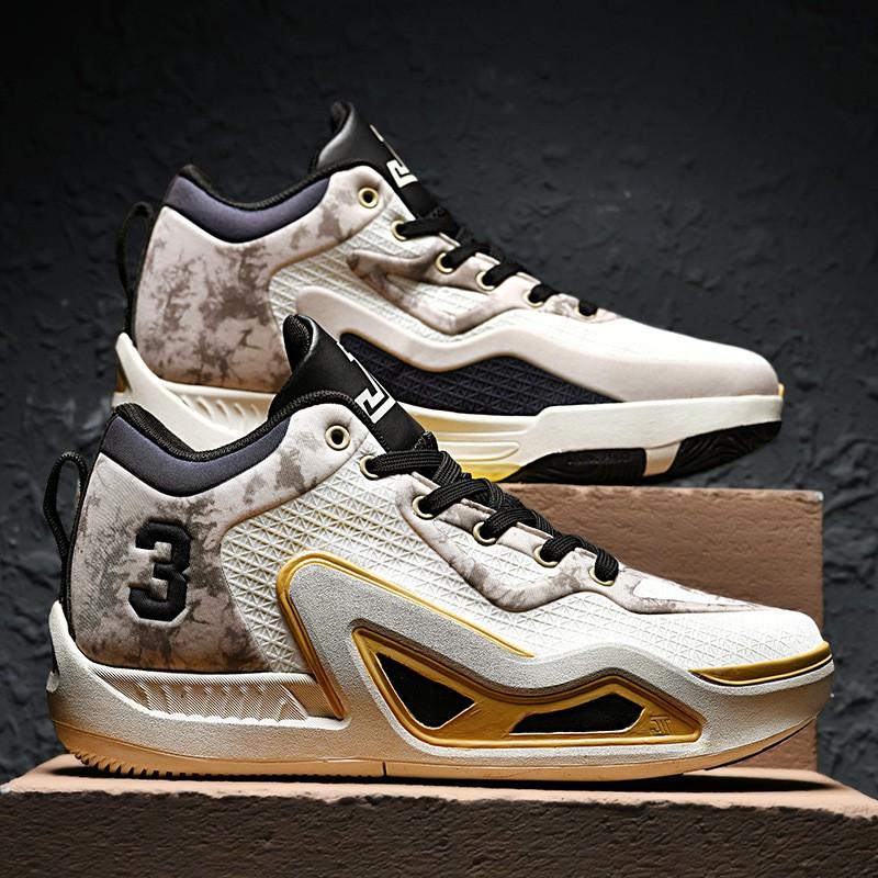 Mens Basketball Shoes Court Running High-Top Support Rubber Sole Breathable Mesh Lining