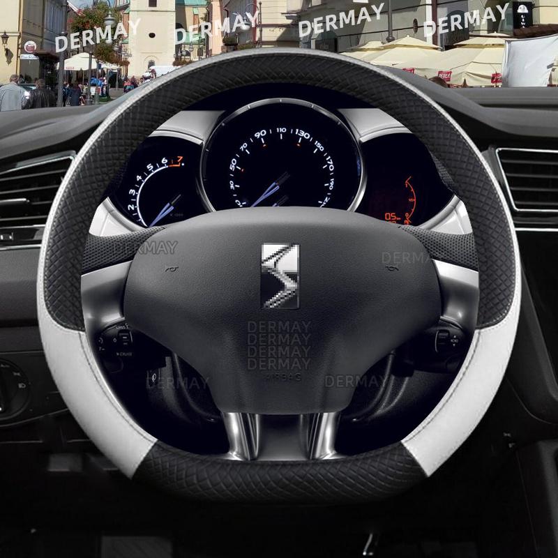 For DS 3 Citroen DS3 Citroën DS3 Crossback Car Steering Wheel Cover PU Leather Non-slip Auto Accessories