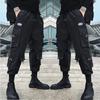 Siyah Kargo Pantolon Erkek Joggers Hip Hop Techwear Pantolon Hippi Kargo Pantolon Erkekler için Streetweed Artı Boyutu Cepler Büyük Boy
