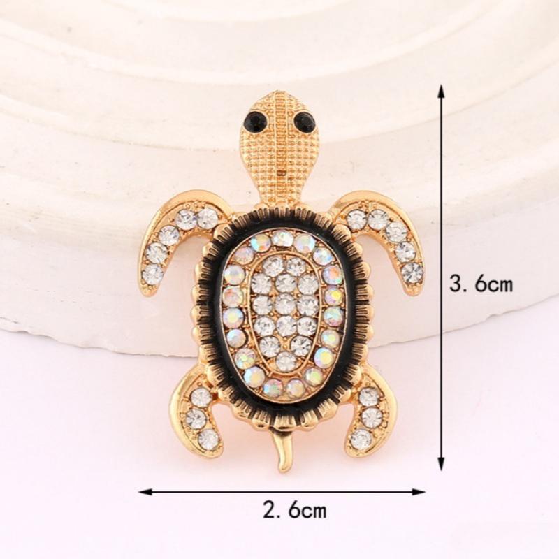 

Fashion Shiny Rhinestone Animal Turtle Brooches for Women Clothing Coat Banquet Accessories Gifts білий