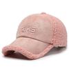 Gorra de Béisbol de Invierno para Hombre Mujer Bordado de Letras Gorra de Lana de Cordero Gorra Cálida