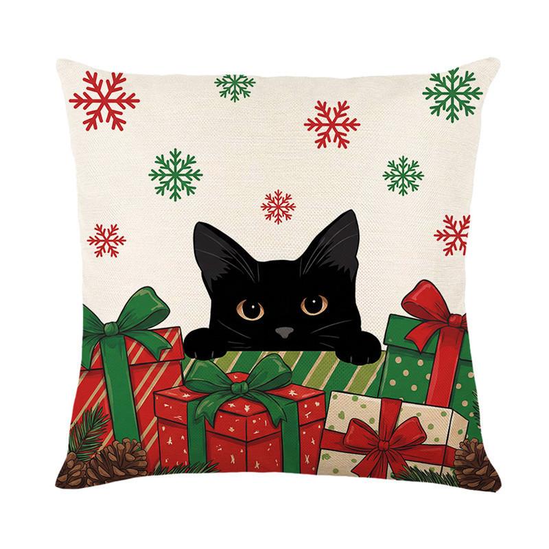 Christmas pillow cover digital printing cushion Christmas theme sofa pillow