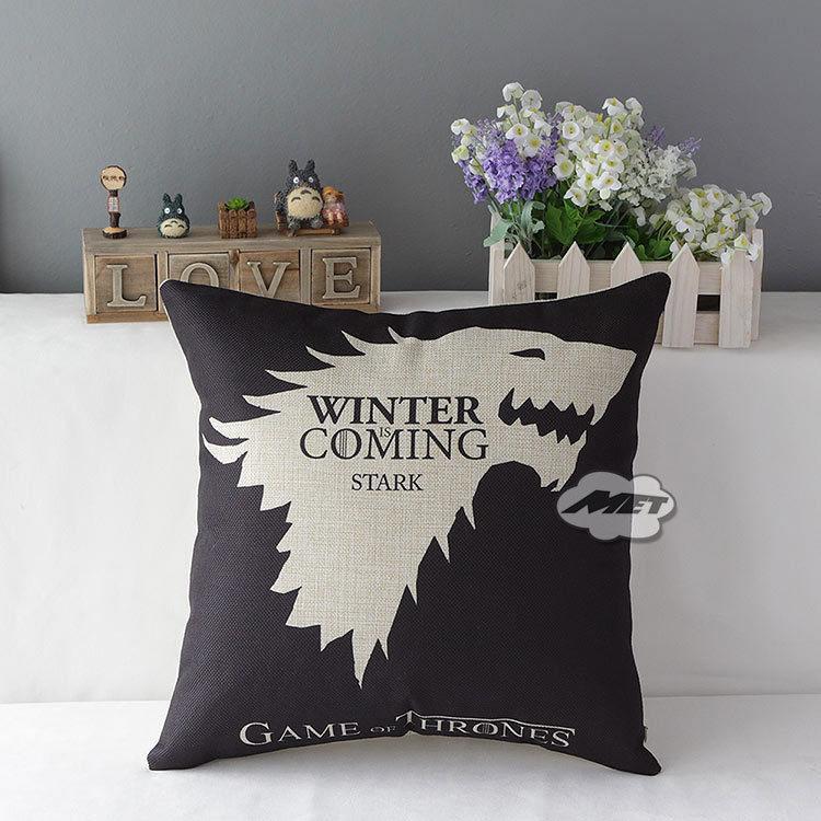Thrones Of Game Cotton Linen Pillow Case Waist Throw Cushion Covers Decor Home