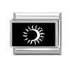 Y2K Creative Black Series Sun Moon Eye Heart Star Sunflower Cat Italian Charm Links Fit 9mm Stainless Steel Bracelet DIY Making