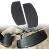 Hard Rubber Motorcycle Floorboard Insert Pair, Ribbed Front Replacement Pads, D-Shape Black Set, Left Right Pads, 30cm/11.8inch x 10.5cm/4.1inch
