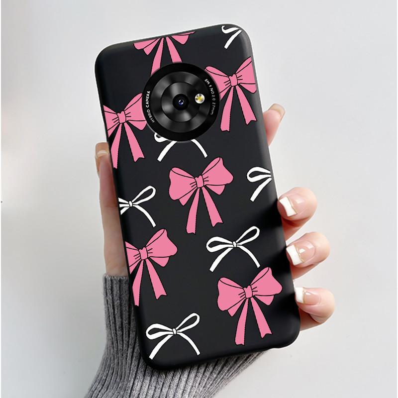 New Unique Cartoon Design Soft Silicone Black Casing For TCL Suixuetang M1 Fluffy Kitten Pattern Shockproof Protective Cover