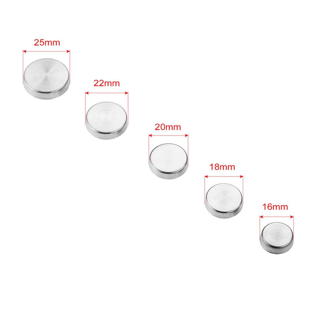 DRELD 20Pcs Stainless Steel Decorative Mirror Screw Cap Nails Screw Covers Fasteners & Hooks Furniture Hardware 16/18/20/22/25mm
