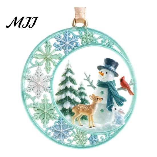 Seasonal Home Ornament Acrylic Christmas Tree Pendant, Decorative Hanging Ornament, Exquisite Winter Festival Gift Decorations for Garden Fireplace