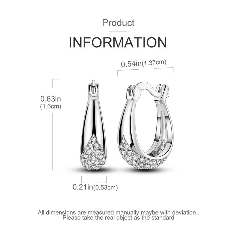 925 Sterling Copper Heart Snake Bone Pattern Cross Shell Zircon Four-pointed Star Earrings for Women Earring Fine Zircon Gifts