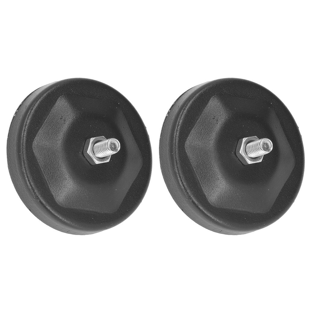 2pcs Magnetic Mounting Base Antiscratch Nondestructive Installation Black Universal for LED Light