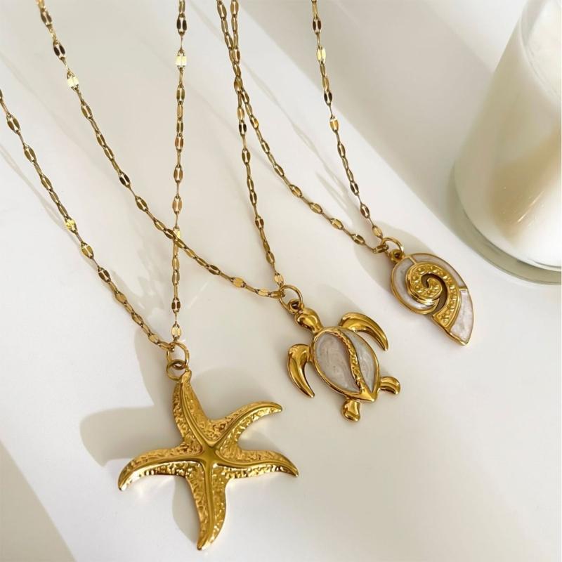 Ocean Theme Adjustable Pendant Necklace Kids Neck Jewelry Kids Fashion Neck Jewelry Perfect for Daily and Party Use