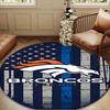 Denver Broncos Logo Round Mat, Anti-slip Circle Carpet Chair Rug For livingroom,Bedroom, Doormat Home Decor Gift Christmas Gifts