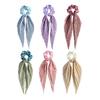 Hair Rope Handmade Pleated Bowknot Design Hair Tie Retro Style Hair Fixing Band Dating Party Wear Hair Accessory