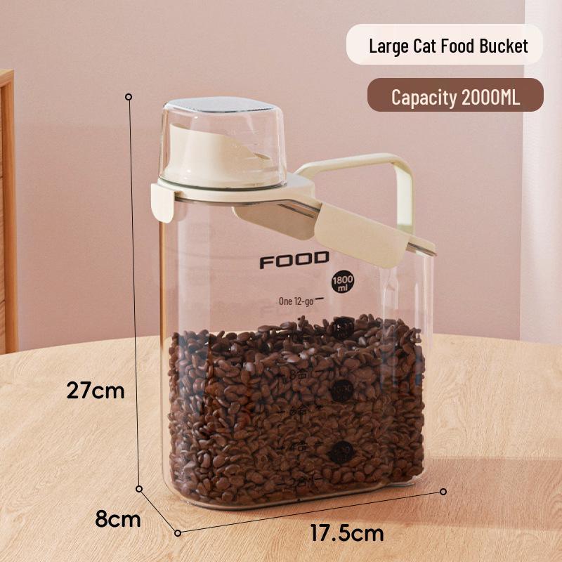 Pet Food Vacuum-Sealed Storage Container for Cats & Dogs