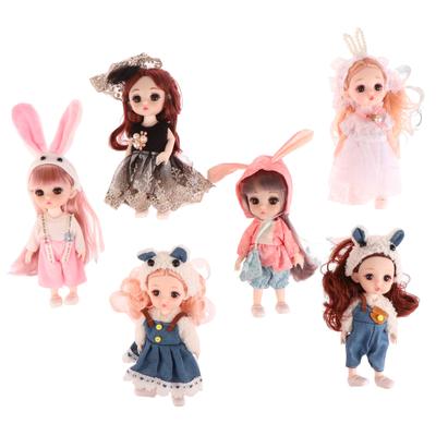 Innovative 16Cm Moveable Joint Lolita Doll Princess Set Newest Cartoon Make Up Dress  Toys Changeable Children Girls Gift