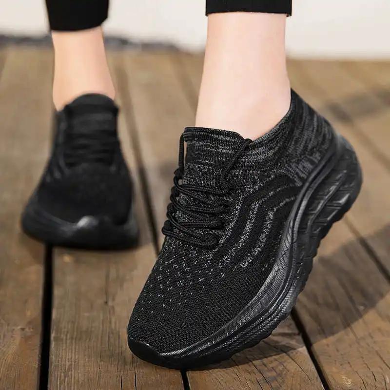 Fashion Plateforme Non-slip Sole Sneakers Woman Sports Boots Women's Boots 44 Shoes Rainbow Sneakers Women Design Outings Classic