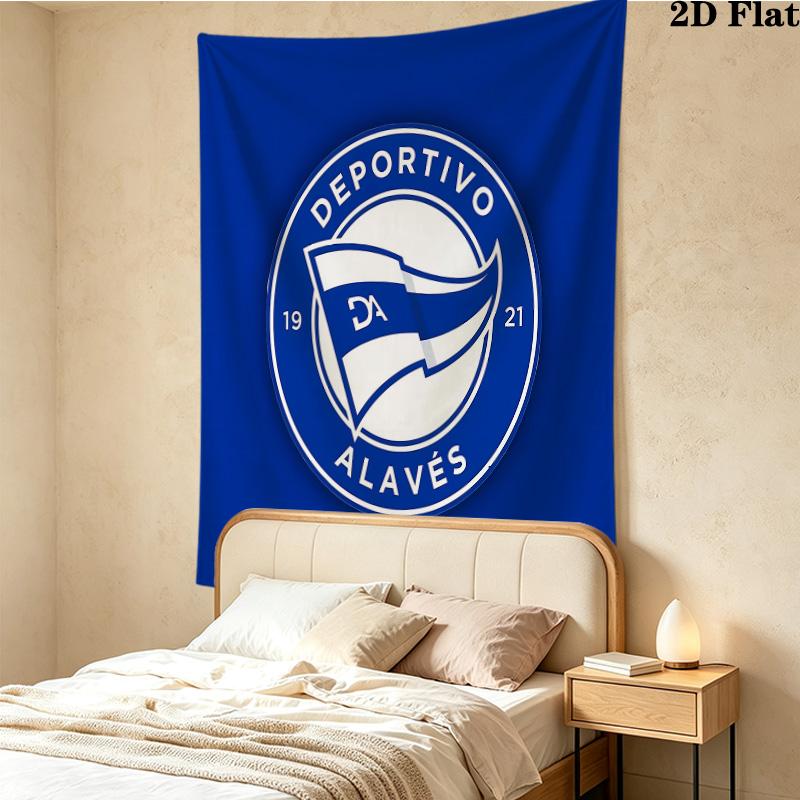 Deportivo Alaves Wall Tapestry Aesthetic Wall Hanging Printed Fabric Blanket Decorative Tapestries For Bedroom Living Room Home Decor