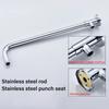 Stainless Steel with Base Home Wall Mounted Shower Head Extension Pipe Shower Extension Arm Sprinkler Head Rod