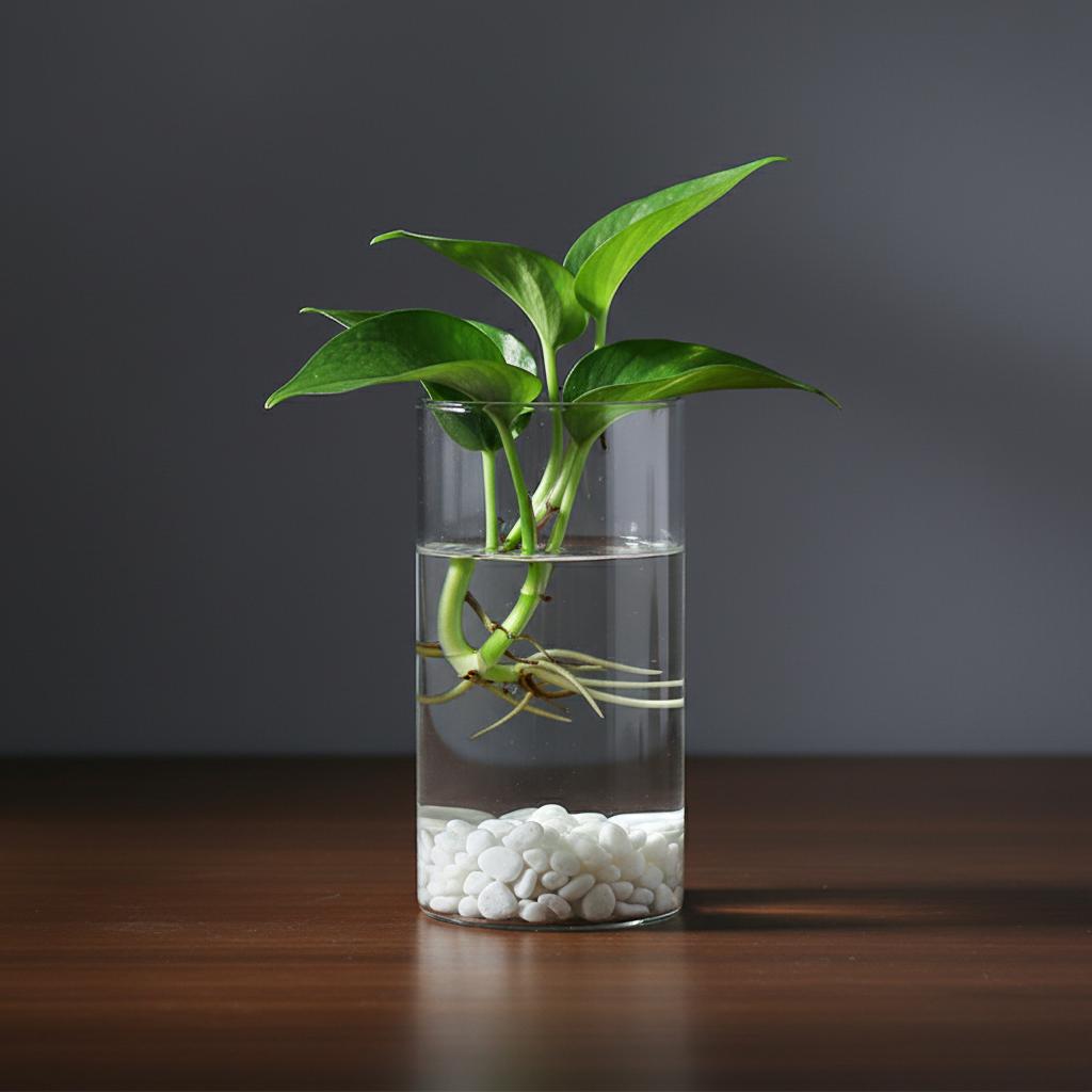 Borosilicate Glass Vase For Hydroponic Plants Straight Cylinder Design Indoor Desktop Decoration