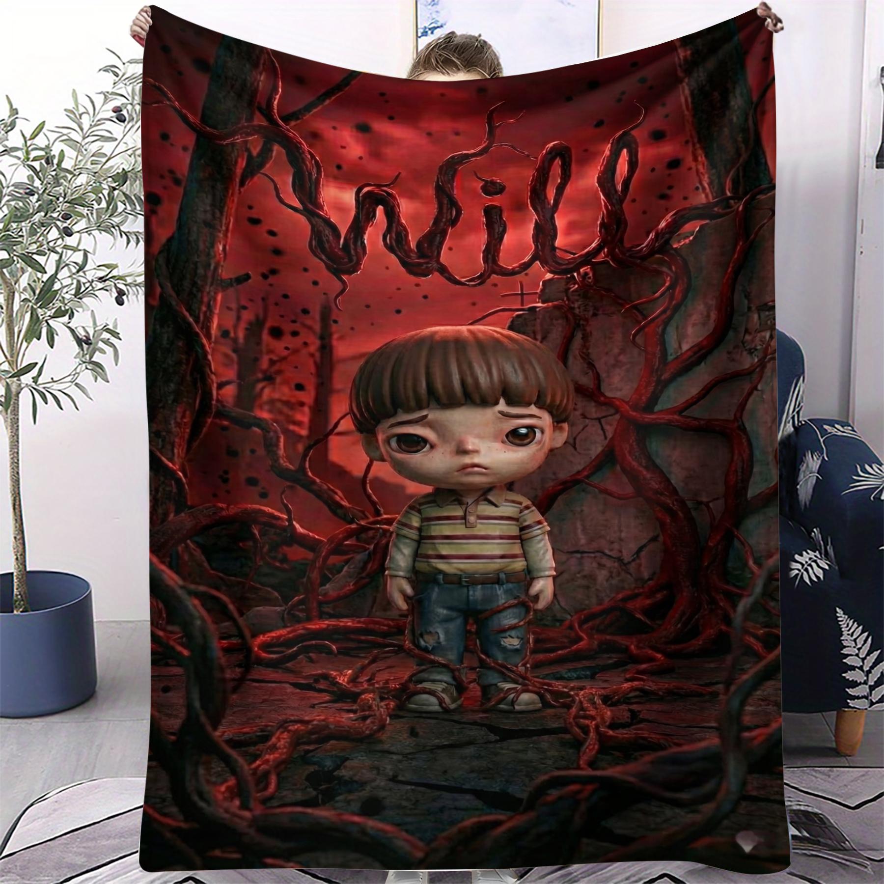 

Stranger Things Three-Realm Layered Finale Gold-Blue Contrast Blanket Flannel Throw Sofa Bed Warm Decor Gift for Show Collectors 75cmx90cm