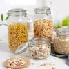 Airtight Glass Jars with Lids Set of 3. 78oz Glass Jar with Lid and 6 Silicone Seals! Large Glass Food Storage Containers. Square Mason Jar