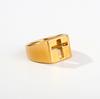 Stainless Steel Jewelry Ring for Women Minimalist Metal Cross Heart-Shaped Index Finger Rings Punk Finger Decoration