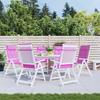 VidaXL High Back Chair Cushions Set of 6 Pink Oxford Fabric, Cushion, Chair Cushion, Seat Cushion 361936
