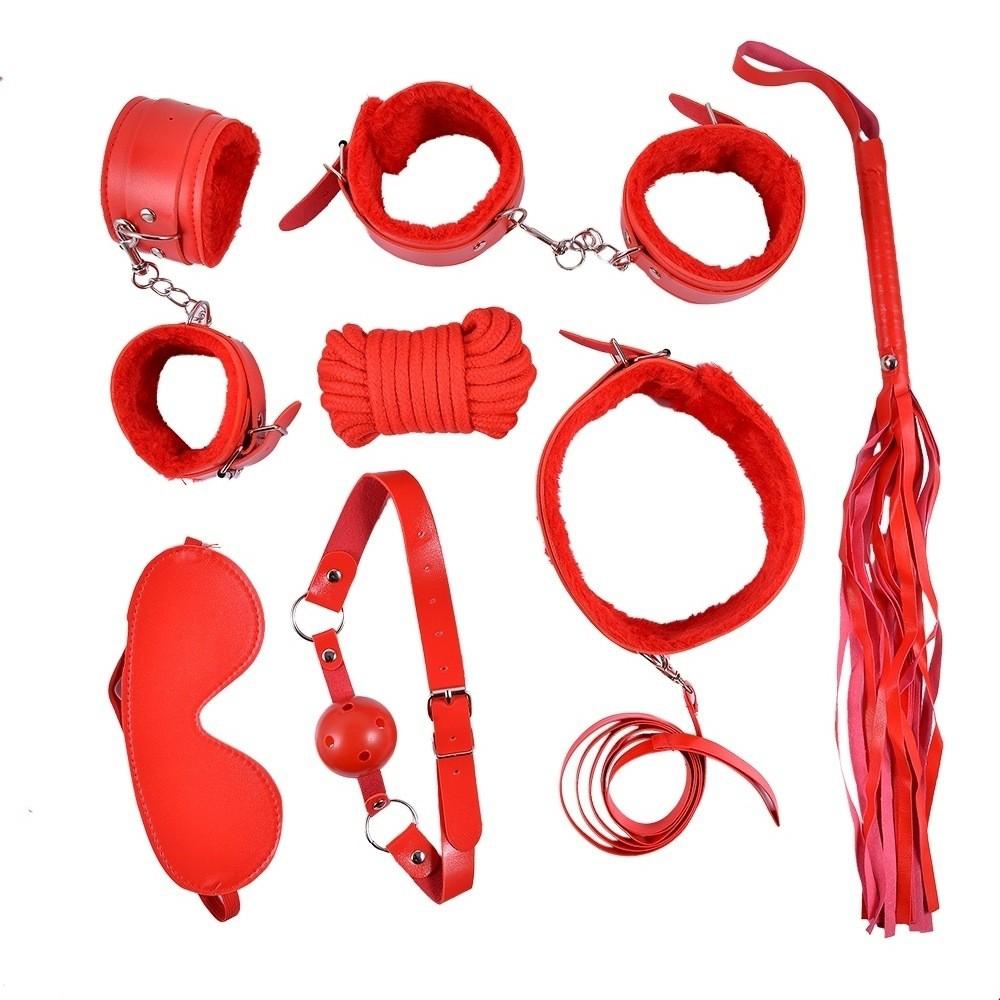Ensemble Bondage Rouge 10 Pièces Som 013 Red