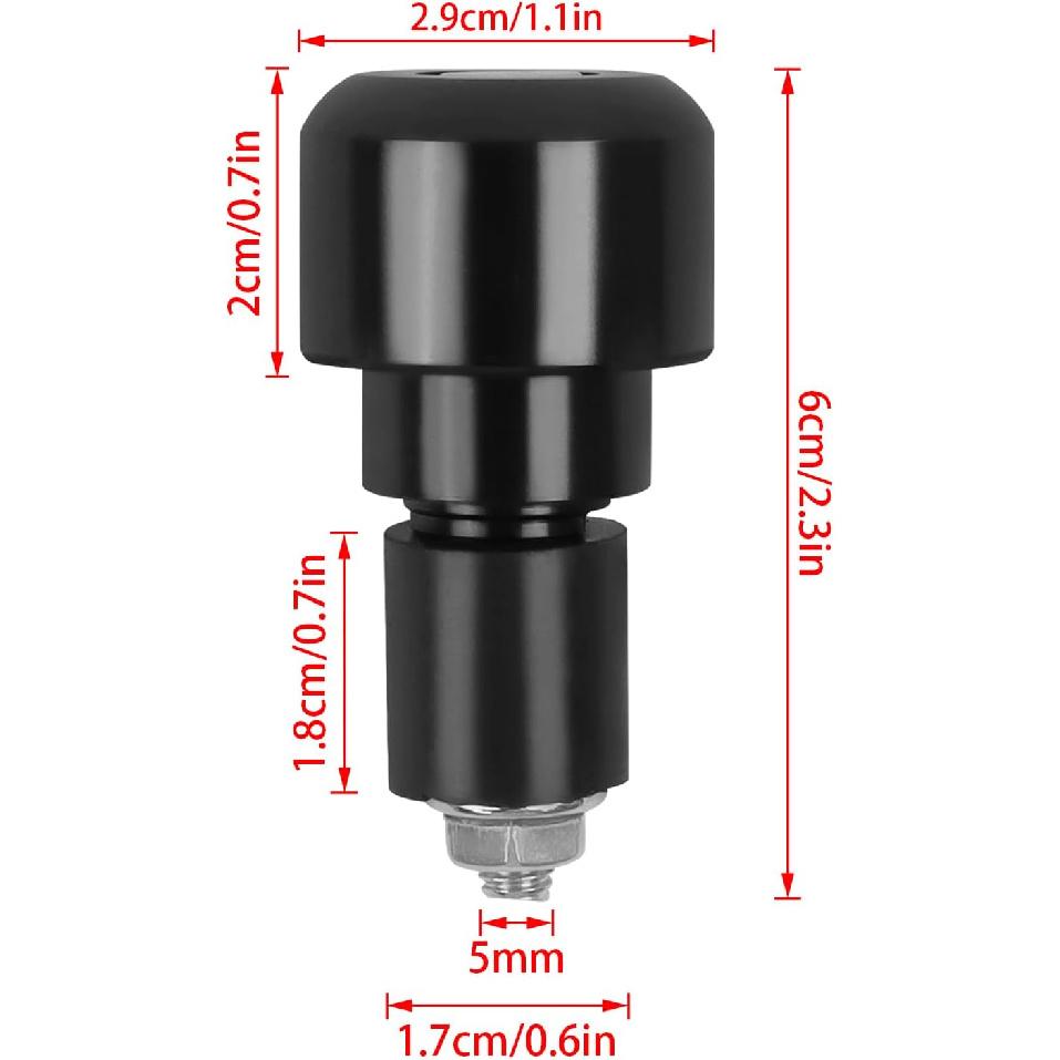 Motorcycle Handle Bar End Grips Plug Weights Hand Grips Plug Caps Replacement for Honda CBR600RR 2007-2025 CBR600RR ABS 2009-2023 CB1000R 2012-2016