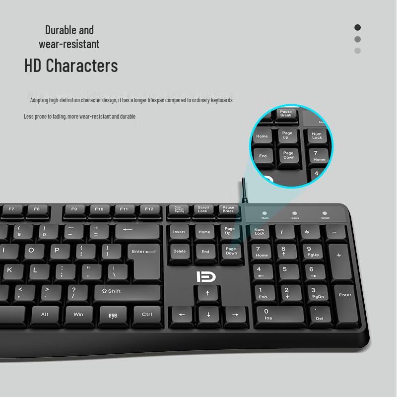 Fude 8300P Wired Keyboard Mouse Combo