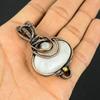 Moonstone Gemstone Copper Wire Wrap Handmade Pendant Jewelry Gift For Women