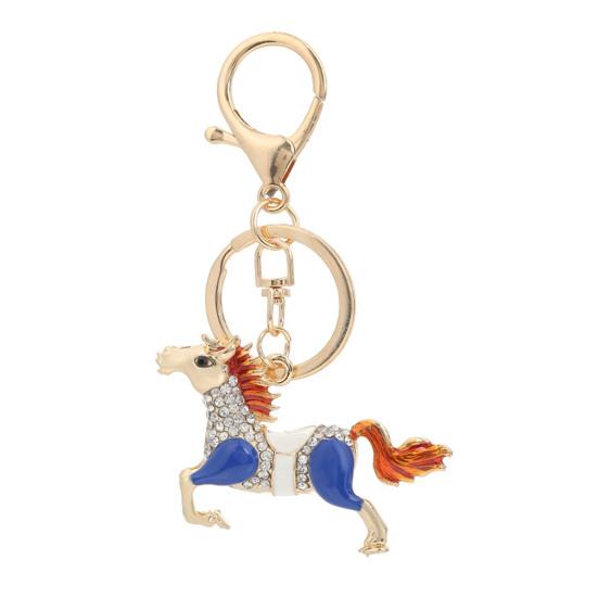 Year of Horse Keychain 2026 Horse Year Pendant Metal Carving Good Luck Charm Key Chain Bags Backpacks Decoration