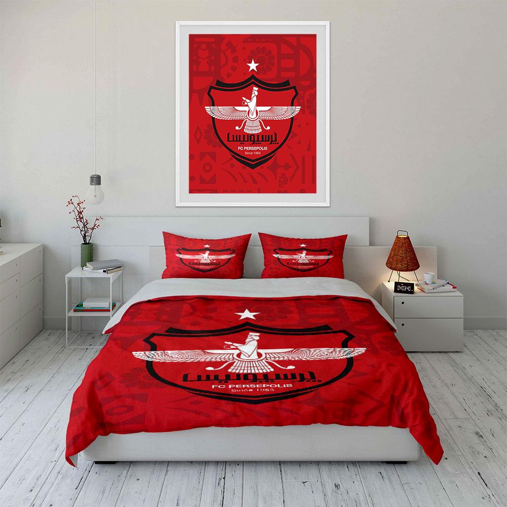 "Red FC Persepolis Bedding Set" Bedding Duvet Cover Set Duvet Cover Pillowcases (1 * Duvet Cover 2 * Pillowcases, without duvet insert)