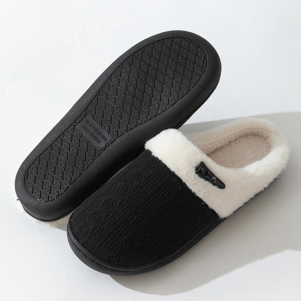 Button Slippers, Couple Slippers, Cotton Slippers, Casual Slippers, Home Slippers