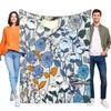 Floral Birds Blanket Cozy Soft Throw for Bed and Sofa Lightweight Home Decor Gift for Her and Him, Ideal for Birthdays and House