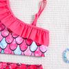 Girls' One-Shoulder Sling Bikini Two-Piece Swimsuit