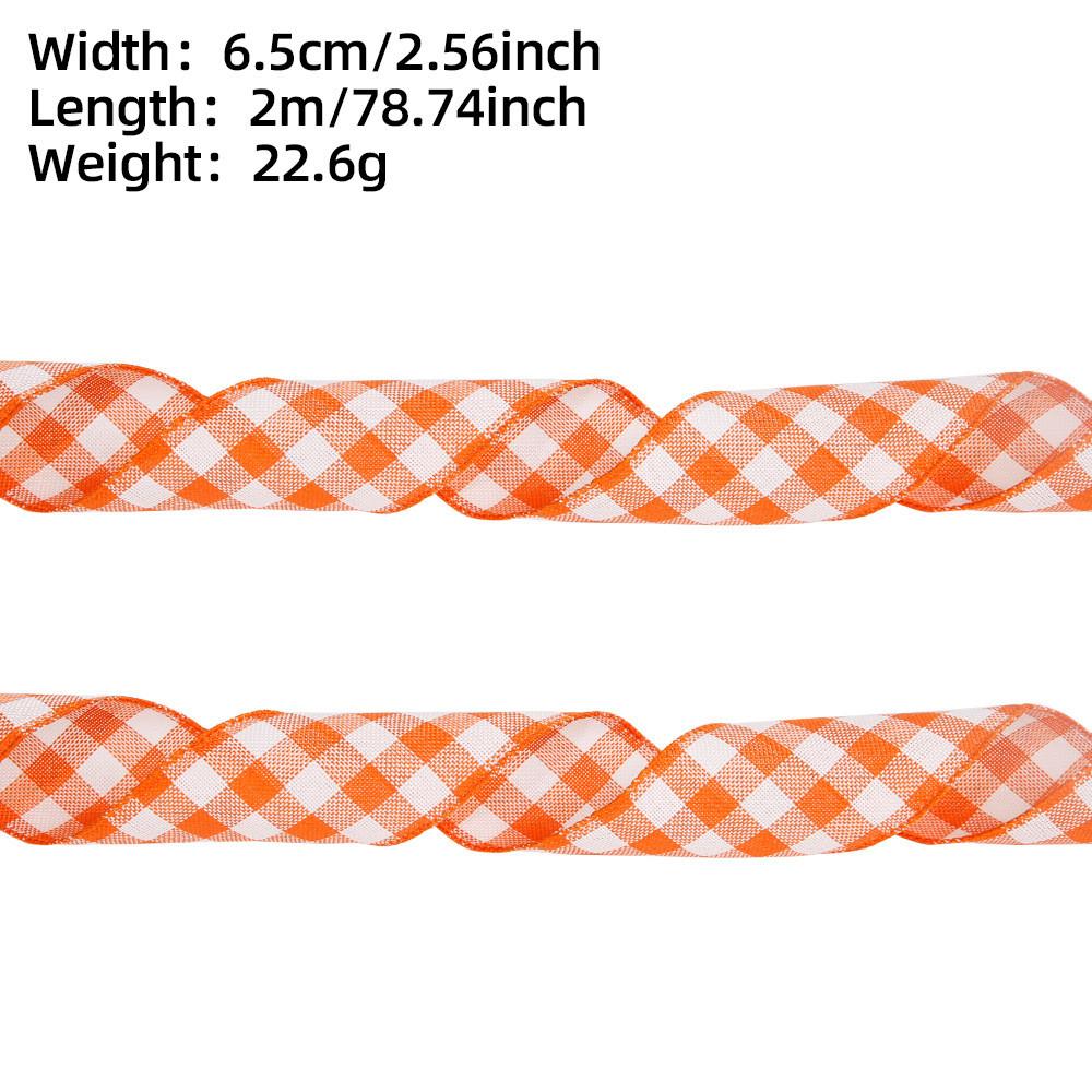 Colorful Checkered 65cm Polyester Ribbon For Holiday Gifts And Home Decor