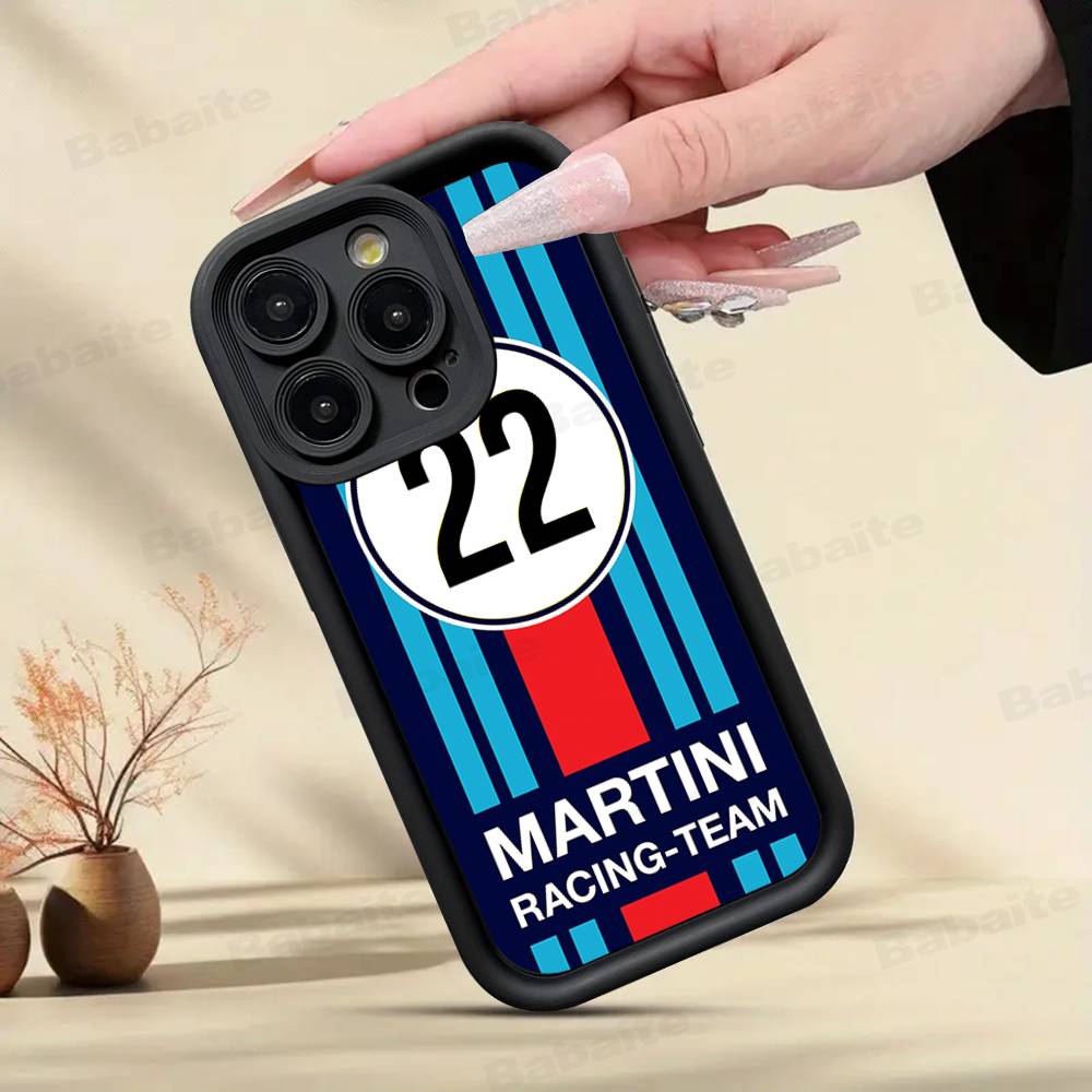 MartiniES Racing For IPhone 17 Pro Max 13 16 15 11 12 14 Plus Shockproof Soft Phone Cover