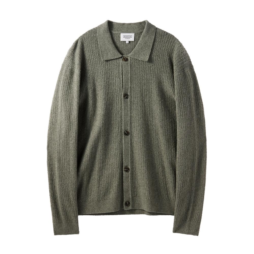 Brompton London Collar Neck Cardigan - M/Khaki (P242Mcd512)