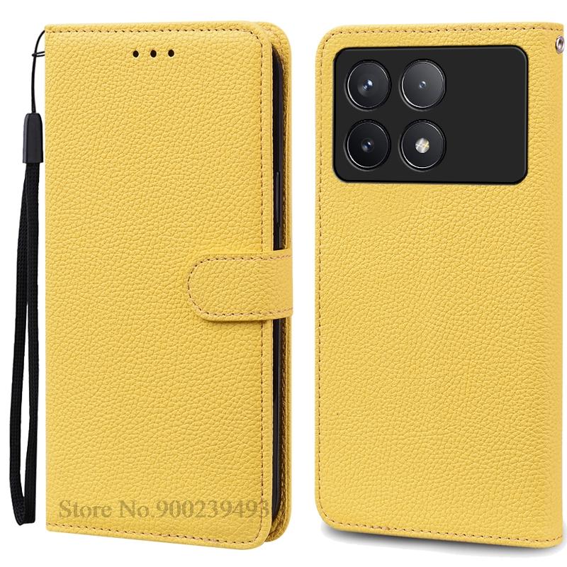 Pouzdro F6 Pro pro POCO F6 Pro Pouzdro Silikonová peněženka Kožené vyklápěcí pouzdro pro Xiaomi Poco F6 Pro 5G Pouzdro Knižní obal Fundas