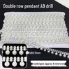 Gold and Silver Rhinestone Trim: Hand-stitched Ethnic Jingpo Miao Lace for DIY Clothing Accessories