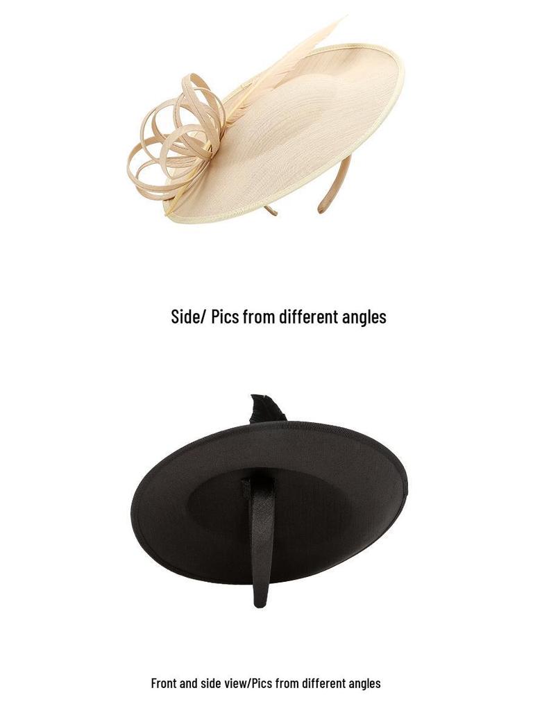 Linglong 2025 Spring/Summer Women's Retro Bow Headband & Hat
