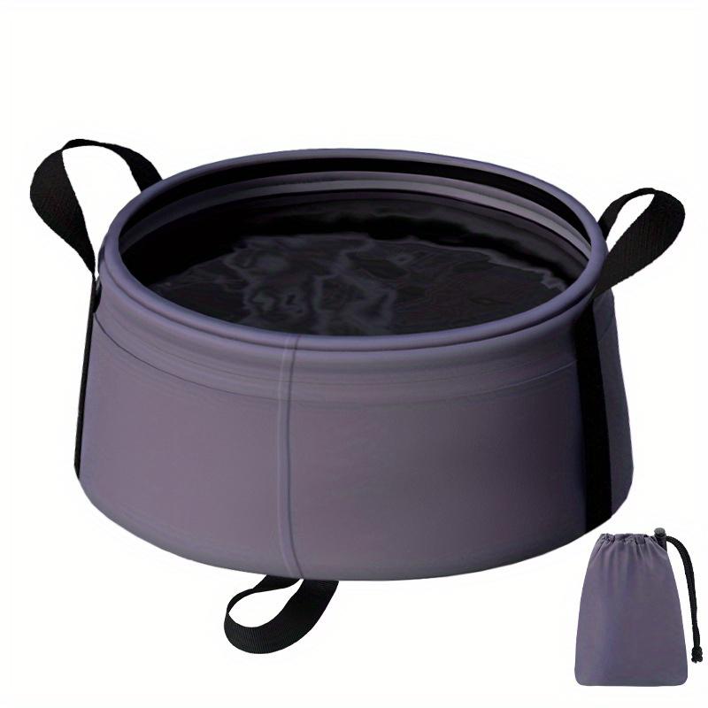 1PC Folding Portable Fishing Bucket with Comfortable Handle, Ideal for Camping, Picnics, Travel, Washbasin, Fishing Bucket, Outdoor Supplies